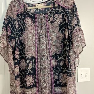 Style and Co sheer blouse PM